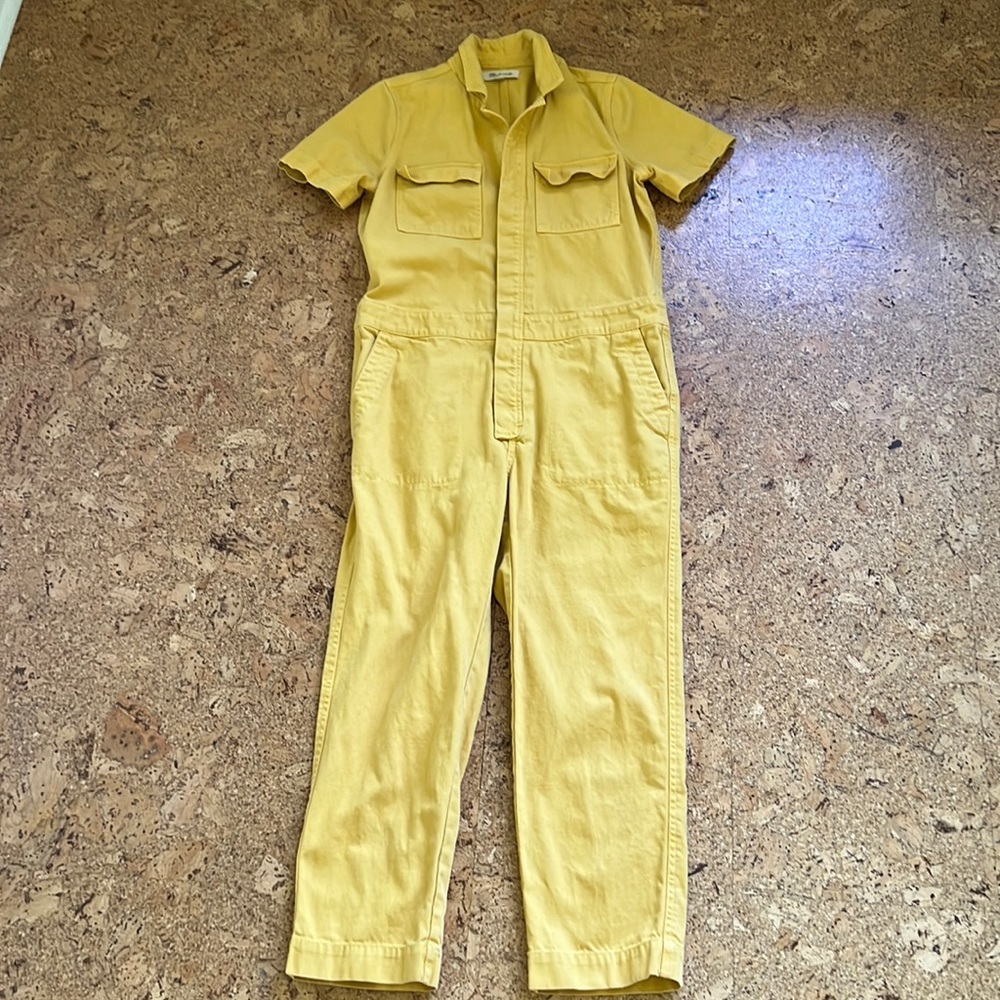 Madewell mustard yellow jumpsuit